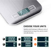 Max 11lb/5kg Digital Kitchen Scale 0.1oz / 1g High Accuracy Multifunction Food Scale ,Electronic Stainless Steel Scale Measures Weight in Grams and Ounces for Cooking Baking ,Backlight LCD Display