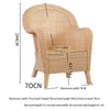 Rattan Chair Three Piece Set Balcony Table Chair Small Tea Table Outdoor Leisure Courtyard Combination Living Room High Back Tea Table White Teng Chair Small
