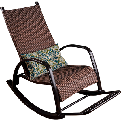 Balcony Rocking Chair Recliner Chair Household Rocking Chair Leisure Carefree Chair Combination Table And Chair Three Piece Set Charles