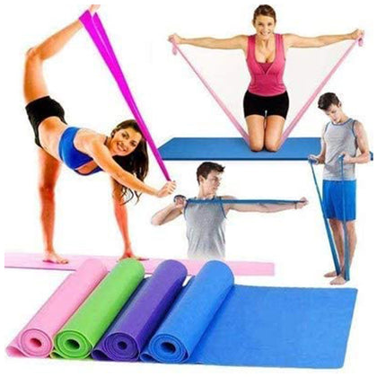 5PCS/Set 2M Flat Resistance Band Fitness Training Rubber Loops Band, Crossfit PT Yoga Exercise Pull Rope Elastic Bands, Home Gym for Men&Women