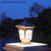 Outdoor Waterproof European Style Landscape  Lamp Courtyard Layout Decoration Solar Rechargeable Battery Induction LED Lamp Column Head Lamp