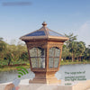 Outdoor Waterproof European Style Landscape  Lamp Courtyard Layout Decoration Solar Rechargeable Battery Induction LED Lamp Column Head Lamp