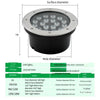 LED Underwater Buried Lamp Fountain Waterscape Fish Pond Landscape Lamp Waterproof Stainless Steel Colorful Spotlight Underwater Swimming Pool Lamp 6w
