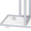 6 Pieces Flower Rack Pot Nordic Indoor Household Balcony Decoration Rack Iron Art Living Room Storage Layer Simple Multi-layer Hanging Rack Green Rose Rack White-5 Basin [height 82cm]