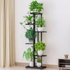 Flower Rack Multi-storey Indoor Household Balcony Decoration Storage Layer Rack Iron Art Living Room Nordic Simple Hanger Green Rose Rack White (7 Potted Flowers Can Be Put)