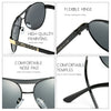 NALANDA Polarized Sunglasses for Men, Outdoor Sport Driving Sun Glasses, Classic Retro Designer Style Eye Wear, 100% UV Blocking