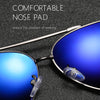 NALANDA Men's Fashion Polarized Aviator Sunglasses Black Sun Glasses With UV400 HD Lens Metal Frame Glasses For Outdoor Travel Driving Daily Use Etc