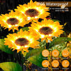 2 Packs Solar Sunflower Lights for Patio Lawn Garden Yard Pathway Decoration