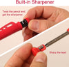 3 Pieces Solid Carpenter Pencil with 21 Refill Leads Marking Tool with Built in Sharpener