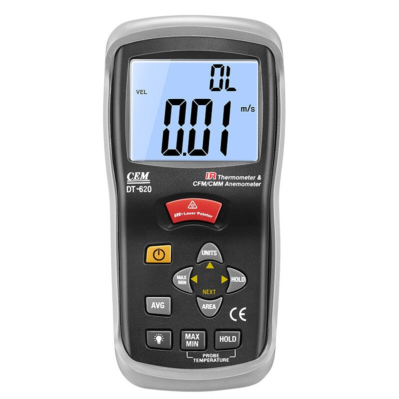 Hand Held Digital Anemometer Wind Speed And Temperature Tester High-precision With LCD Digital Display