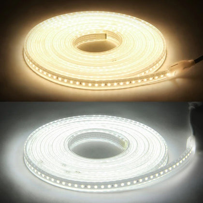 220V Waterproof LED Strip Light High Brightness 120LEDs/m For Home Decoration Kitchen Outdoor Garden LED Light With Switch