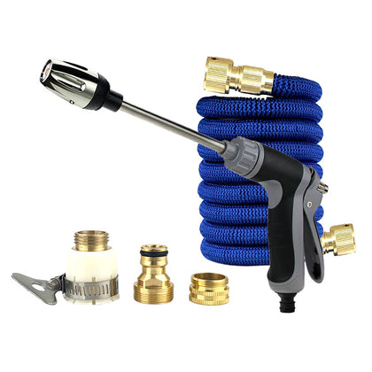 High Pressure Metal Car Wash Water Gun Household Telescopic Adjustable Hose Hose Flushing Foam Set Farden Watering Gun Nozzle Cleaning Tool