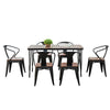 Outdoor Table And Chair Combination Cafe Balcony Garden Plastic Wood Table And Chair Anti-corrosion And Sun Protection One Table And Six Chairs