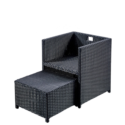 Outdoor Tables And Chairs Courtyard Balcony Rattan Chair Three Piece Combination Outdoor Leisure Sofa Terrace Garden Waterproof And Sunscreen Rattan Tea Table Furniture