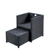 Outdoor Tables And Chairs Courtyard Balcony Rattan Chair Three Piece Combination Outdoor Leisure Sofa Terrace Garden Waterproof And Sunscreen Rattan Tea Table Furniture
