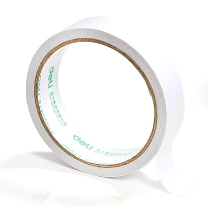 6 Pieces Cotton Paper Double Sided Tape 24mm * 9100mm * 80um (White) (12 Rolls / Bag)