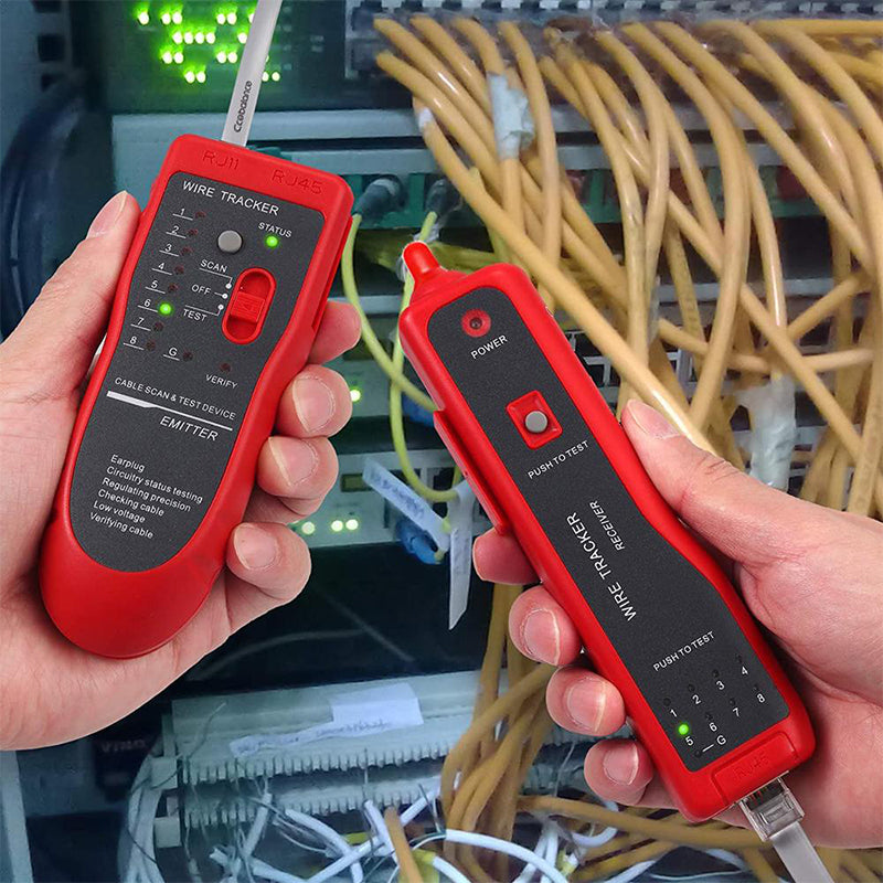 ECVV Wire Tracker Network Line Finder RJ11 RJ45 Telephone Network Cable Tester Detector Line Finder Tracer Diagnose Tone Kit