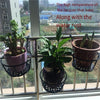 6 Pieces Balcony Flower Rack Hanging Railing Windowsill Single Flower Rack Protective Fence Hanging Flower Pot Indoor Shelf Decoration Shelf Hanging Blue-green Basket Flower Rack Large Single Black