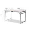 White Outdoor Folding Table And Chair Set Portable Table And Chair Picnic Barbecue Table And Chair 1 Table 4 Stool