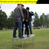 Outdoor Folding Tables Chairs Stools Portable Aluminum Alloy Barbecue Self Driving Travel Tables Umbrella Holes Tables And Chairs + 2.4m Blue Double Umbrella + Base