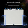 Outdoor Folding Tables Chairs Stools Portable Aluminum Alloy Barbecue Self Driving Travel Tables Umbrella Holes Tables And Chairs + 2.4m Blue Double Umbrella + Base