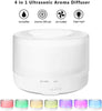 Upgraded Essential Oil Diffuser, 500ml Aromatherapy Diffuser with 7 Color Lights and 4 Timer