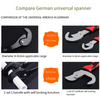 6 Pieces Quick Wrench Universal Wrench Water Pipe Wrench Multi-function Wrench (8-42 mm)