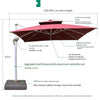 Outdoor Umbrella Balcony Leisure Rooftop Garden Umbrella Windproof Stall Aluminum Alloy Roman Umbrella Sunshade Square 3m Stone Seat