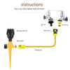 6 Pieces Automatic Sprinkler 360 Degree Rotation Garden Horticulture Agriculture Irrigation Watering Flower Vegetable Ground Sprinkler Greening Lawn Cooling Sprinkler (with A 4-tap)