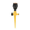 6 Pieces Automatic Sprinkler 360 Degree Rotation Garden Horticulture Agriculture Irrigation Watering Flower Vegetable Ground Sprinkler Greening Lawn Cooling Sprinkler (with A 4-tap)
