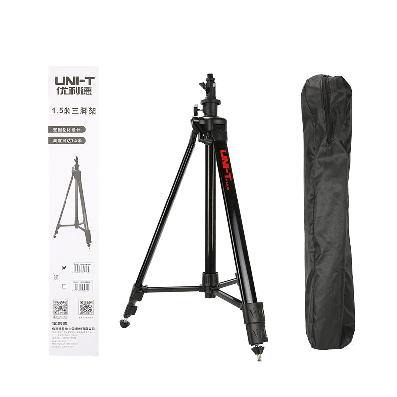 UNI-T 1.5M Tripod Available for Slash Mode Adjustable Height Thicken Aluminum Alloy Tripod Stand for Laser Level