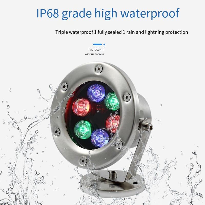 LED Underwater Light Fish Pool Light Stainless Steel Tempered; ECVV AE ...