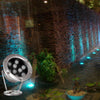 LED Underwater Light Fish Pool Light Stainless Steel Tempered Glass Pool Light Outdoor Waterproof Colorful Color Changing Fountain Light 3w