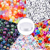 15 Grids Boxed Cube/Circular Letter Beads Are Used for Jewelry Making, Necklaces, Bracelets, Handmade Crafts Colored Beads(1100pcs)