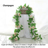 Pack of 12 (8FT Each) Artificial Rose Vine Flower Plants with Green Leaves 2.4m Multicolor Fake Flower Vine Plastic for Decoration