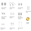 10 Grid DIY Earring Accessories Making Supplies Material Kit with Accessories Jewelry Repair Tools, with Earring Hooks, Jump Rings, Pliers, Tweezers