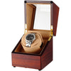 CHIYODA Automatic Single Watch Winder Handmade Wooden Watch box With Quiet Mabuchi Motor and 12 Rotation Modes