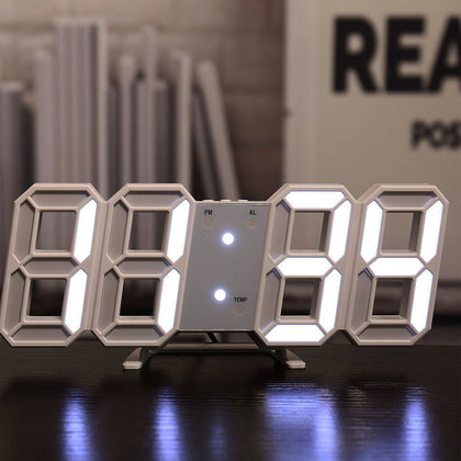 2 PCS 3D LED Desk Digital Wall Clock for Home Kitchen Living Room Office