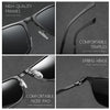 NALANDA Polarized Sunglasses for Men, Black Sunglasses Outdoor Sport Driving Sun Glasses, Classic Retro Designer Style, 100% UV Blocking