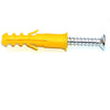 DANNIO 6X30mm Expansion Screw | Plastic Expansion Pipe Column Concrete Anchor Wall Plug Frame Fixings Tube Yellow 200pcs | 0630