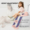 Pink Potty Training Toilet Seat Adjustable Step Stool Ladder for Toddlers Boys Girls Comfortable Safe Foldable Child Toilet Ladder with Anti-slip Pad