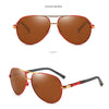 NALANDA Brown Polarized Sunglasses for Men, Outdoor Sport Driving Sun Glasses, Classic Retro Designer Style, 100% UV Blocking
