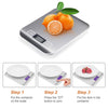 Max 11lb/5kg Digital Kitchen Scale 0.1oz / 1g High Accuracy Multifunction Food Scale ,Electronic Stainless Steel Scale Measures Weight in Grams and Ounces for Cooking Baking ,Backlight LCD Display