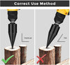 Firewood Log Splitter Drill Bit, 5pcs Removable Cones Kindling Wood Splitting logs bits, 32MM + 42MM Heavy Duty Electric Drills Screw Cone Driver with Round + Hex + Square Shank for Hand Drill Stick