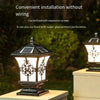 Solar Lamp Column Head Lamp Household Villa Wall Lamp Outdoor Door Lamp European Wall Head Lamp Courtyard Lamp Dual-purpose Solar Power Connection