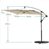 Outdoor Umbrella Aluminum Alloy Sunshade 2.5m Courtyard Hotel Garden Balcony Side Stall Sunscreen 2.5x2.5m Grayish Brown Without Pressure Block