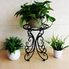 6 Pieces European Style Iron Flower Rack Landing Single Pot Green Rose Chlorophytum Flower Rack Living Room Balcony Simple Black