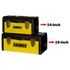 DANNIO 14 inch Pro Box, Plastic and Steel Tool Box with Handle, Portable Tool Case with Locking Lid, Tool Storage Organizer
