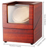 CHIYODA Automatic Single Watch Winder Handmade Wooden Watch box With Quiet Mabuchi Motor and 12 Rotation Modes