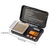 Digital Grams Pocket Scale Small Herb Mini Food Scale Jewelry Scale,200g by 0.01g,Backlit LCD, Stainless Steel,Black